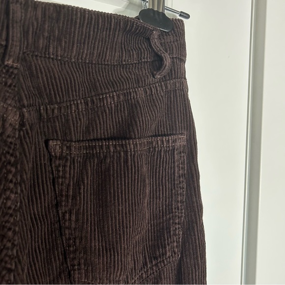 ZARA HIGH RISE WIDE LEG CORDUROY PANT IN BROWN SIZE 2 - Picture 8 of 11
